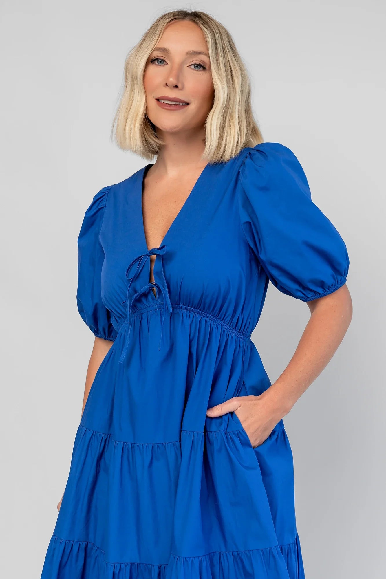 Sheila Tiered Midi Dress | Cobalt Secondary image