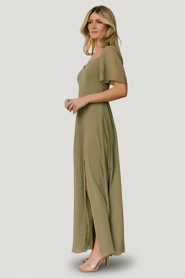 Sierra Sweetheart Maxi Dress | Dusty Olive
