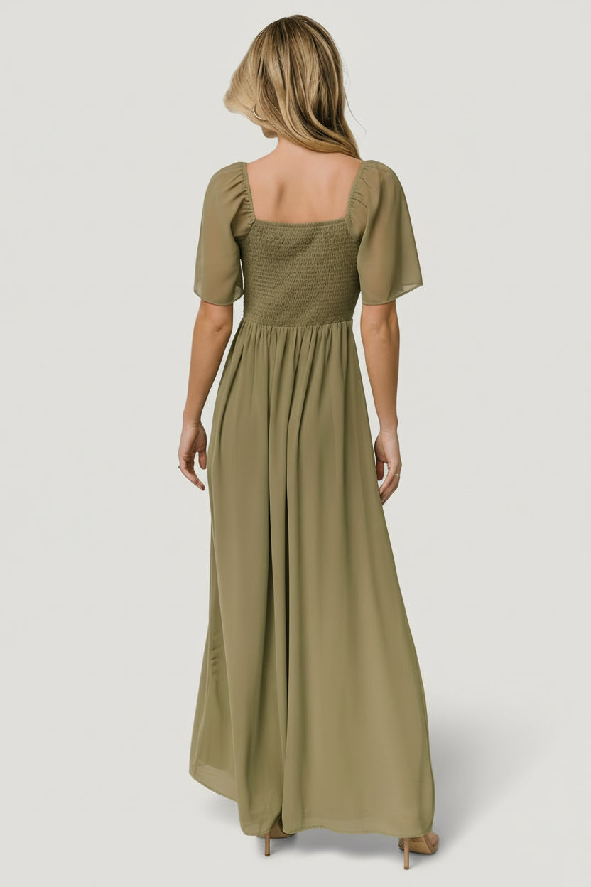 Sierra Sweetheart Maxi Dress | Dusty Olive