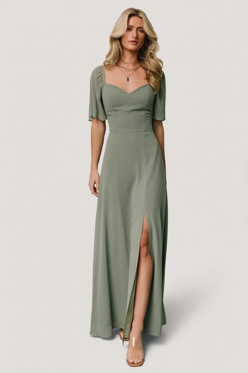 Sierra Sweetheart Maxi Dress | Eucalyptus Main image