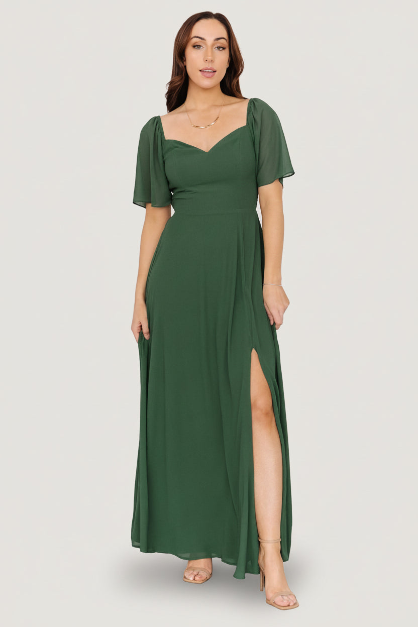 Sierra Sweetheart Maxi Dress | Evergreen Main image