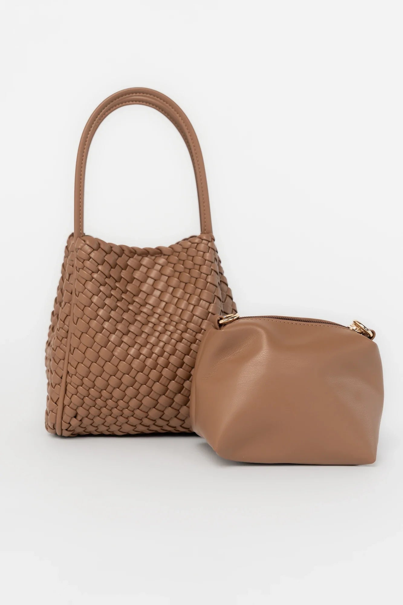Simone Woven Tote Bag | Cognac Secondary image