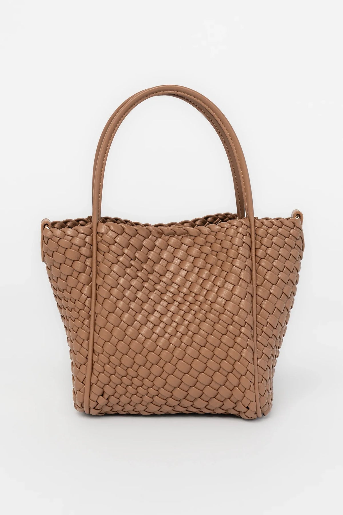 Simone Woven Tote Bag | Cognac