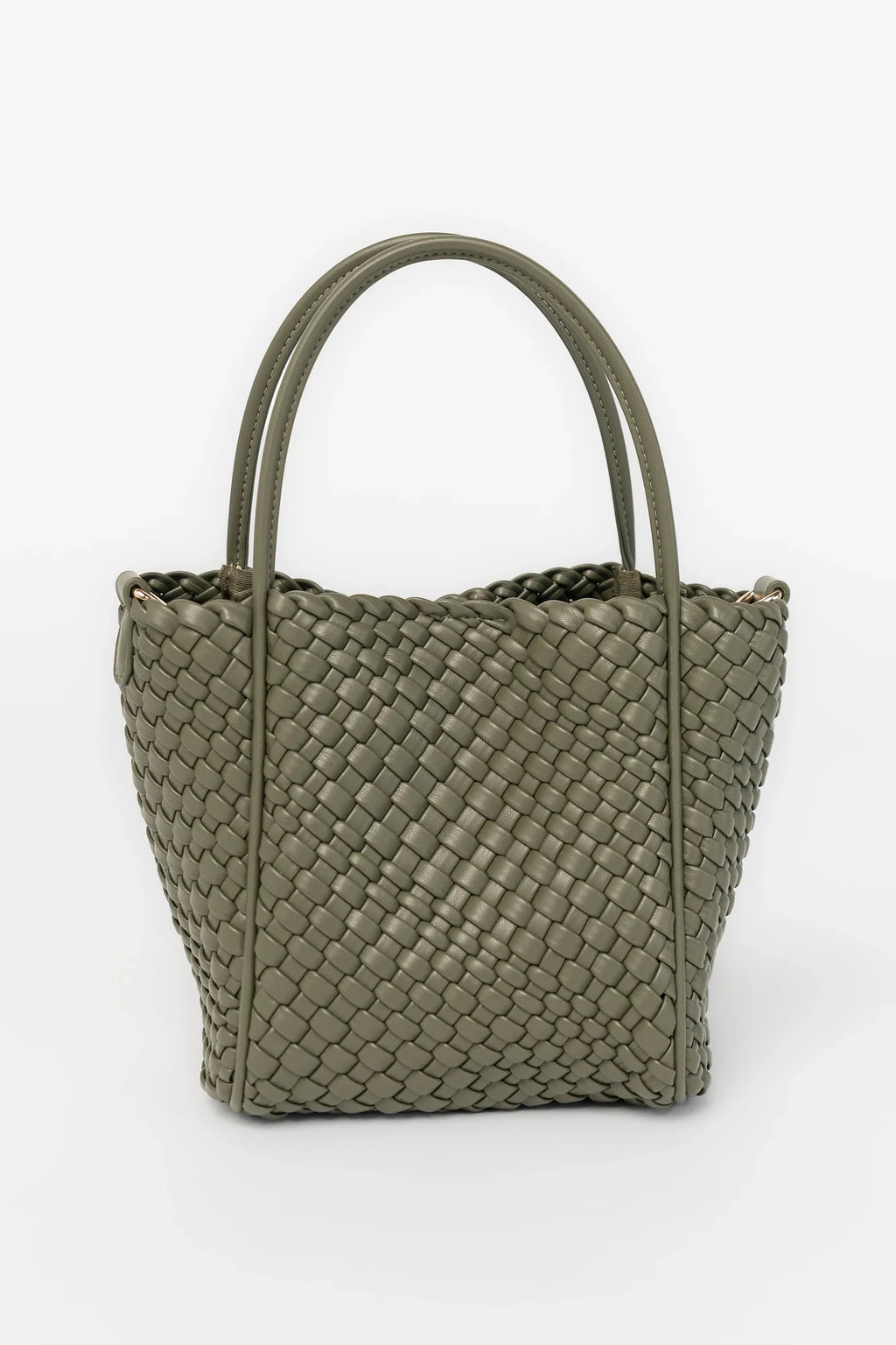 Simone Woven Tote Bag | Dark Olive