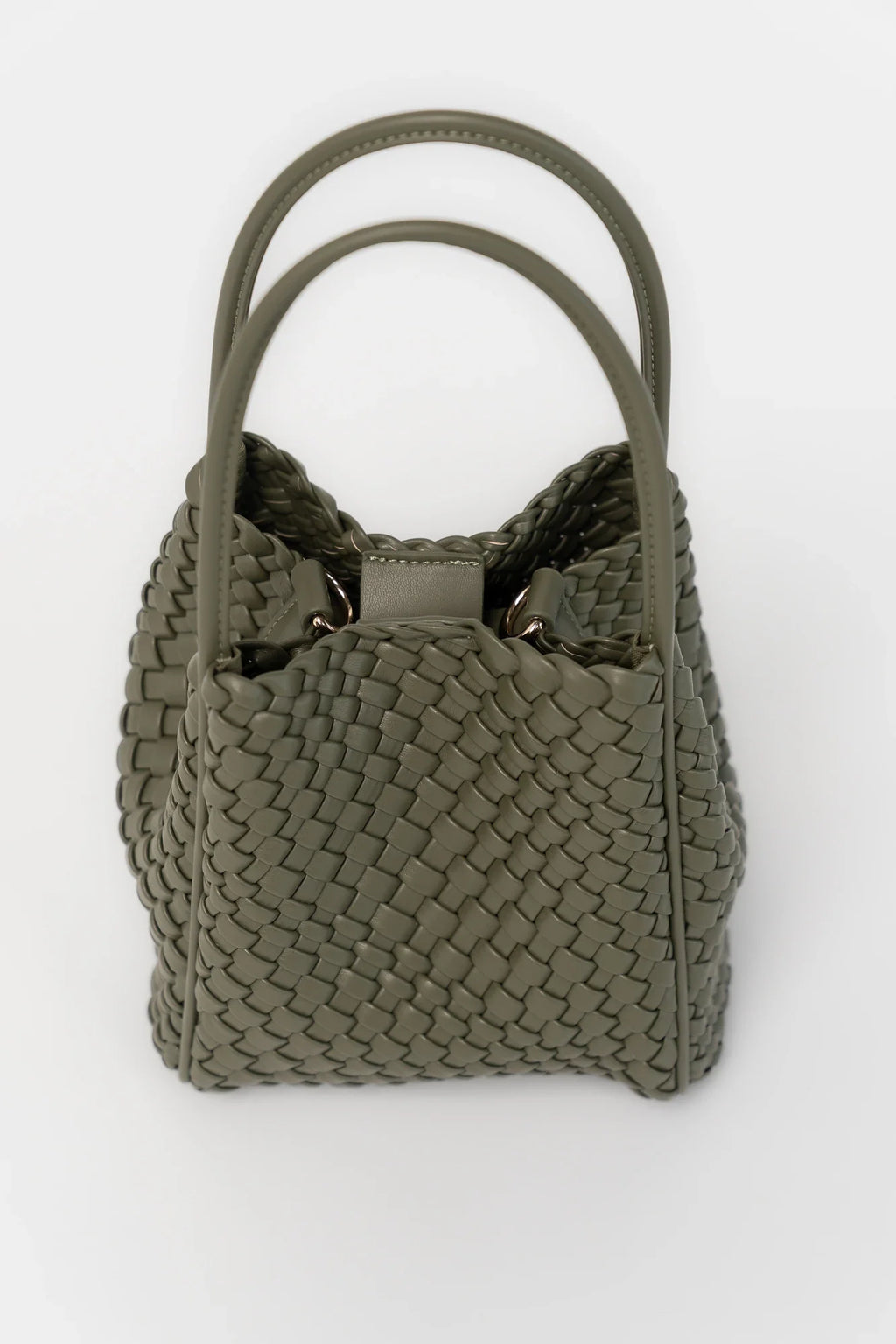 Simone Woven Tote Bag | Dark Olive