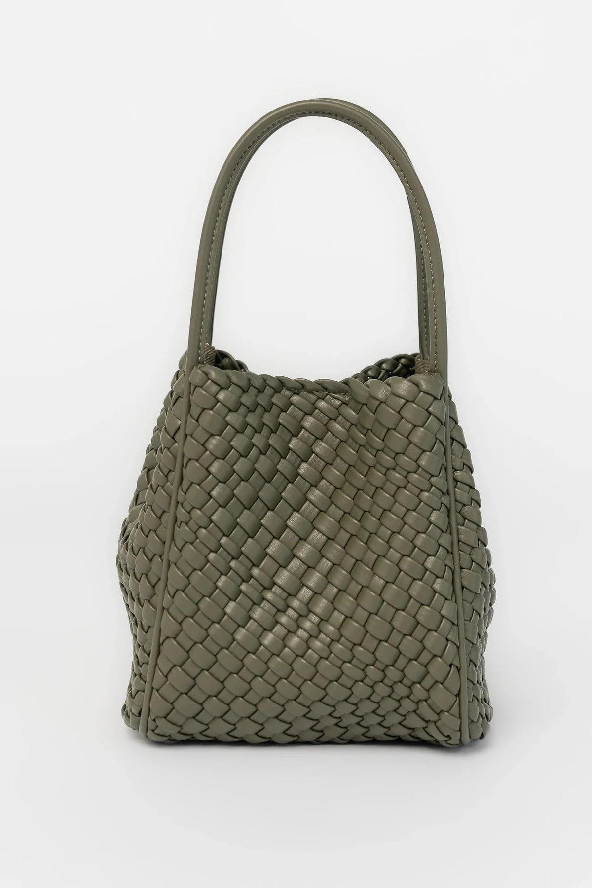 Simone Woven Tote Bag | Dark Olive Main image