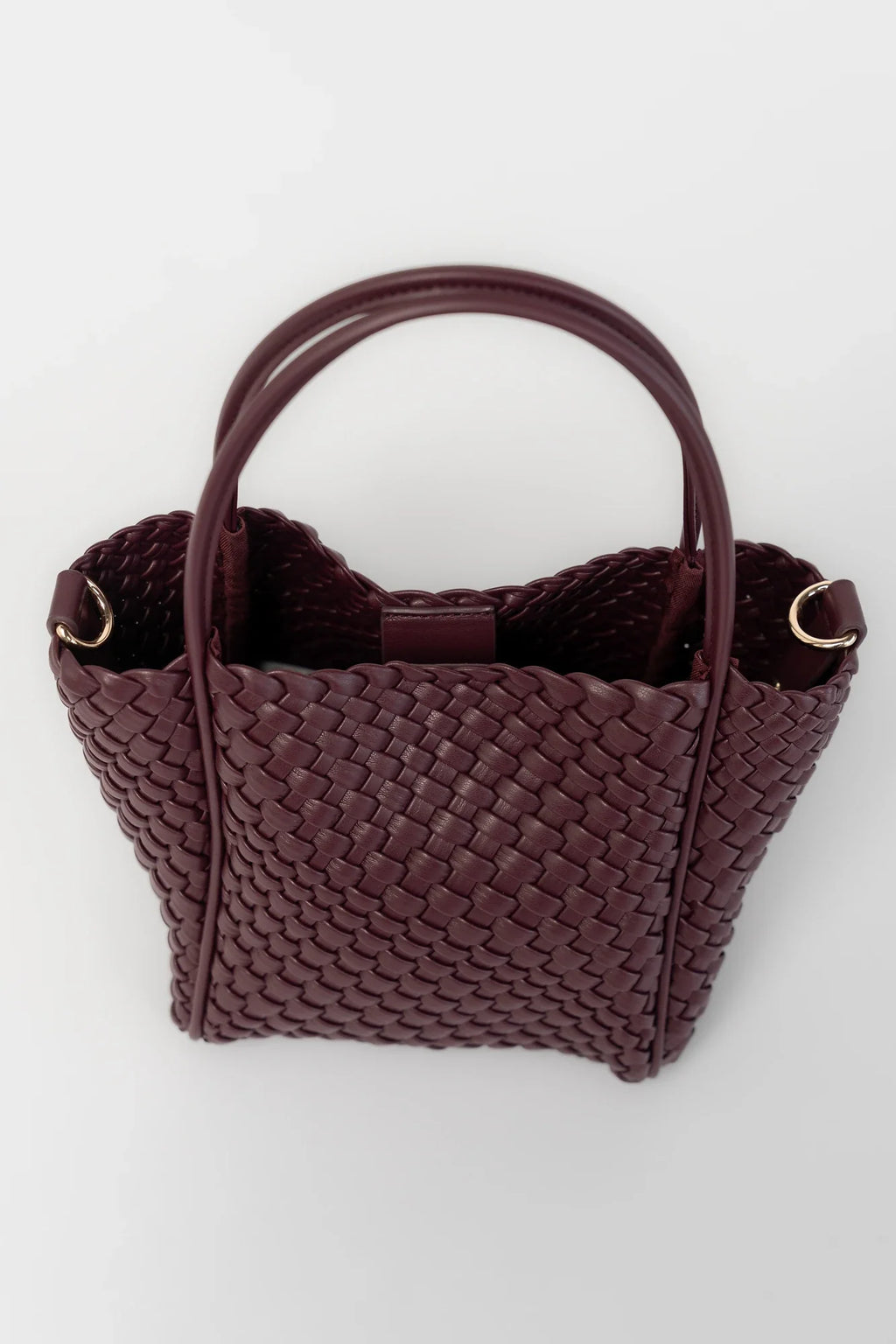 Simone Woven Tote Bag | Wine