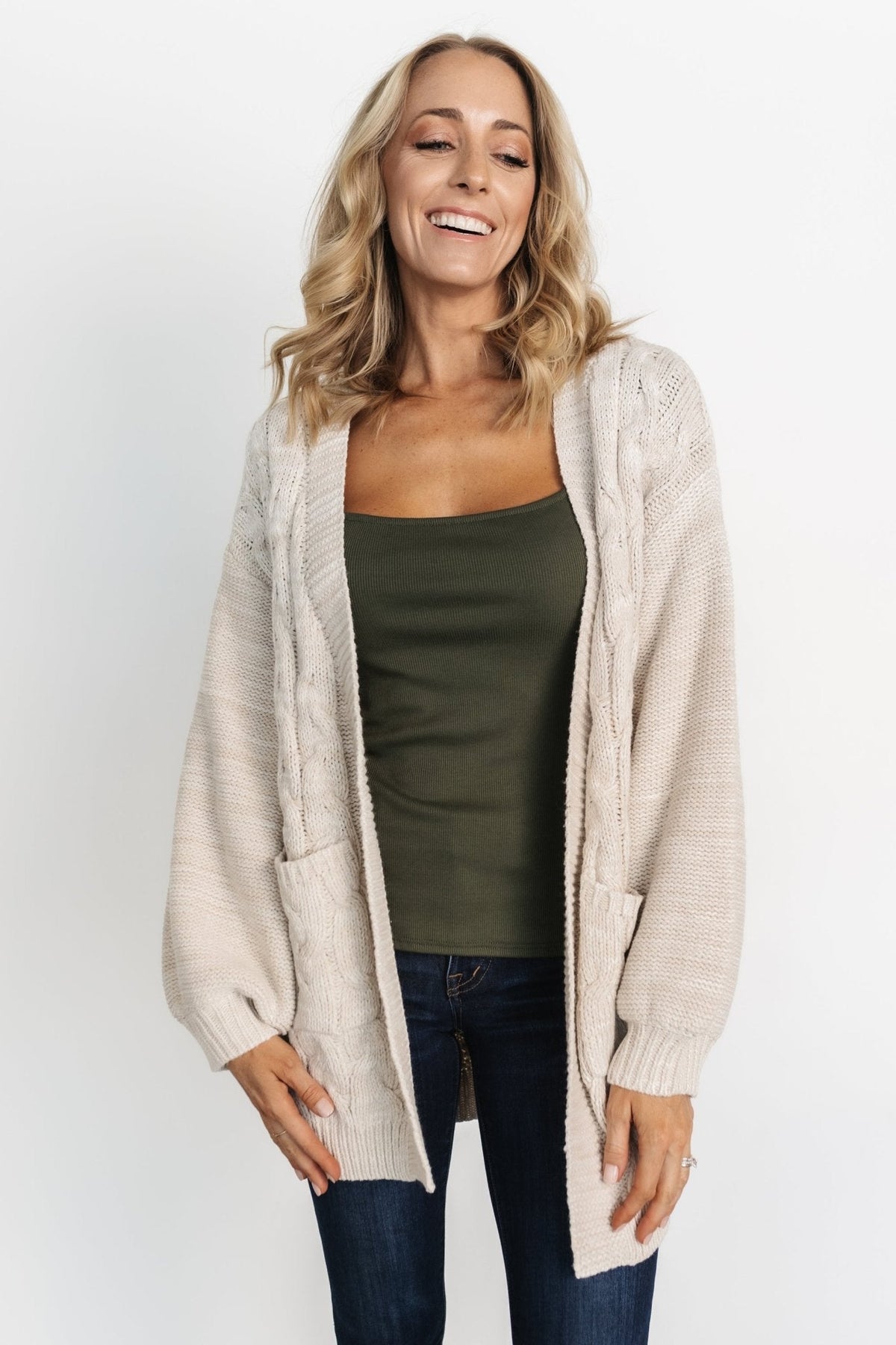 Spencer Chunky Knit Cardigan | Oatmeal
