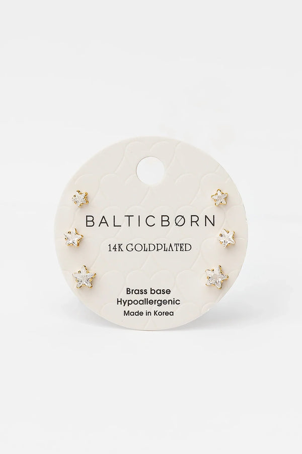 Star Stud Earring Set | Gold