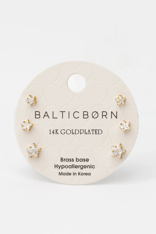 Star Stud Earring Set | Gold