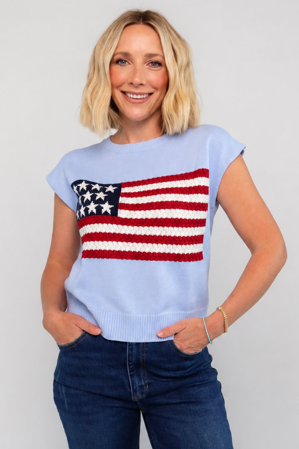 Stars & Stripes Top | Blue Main image