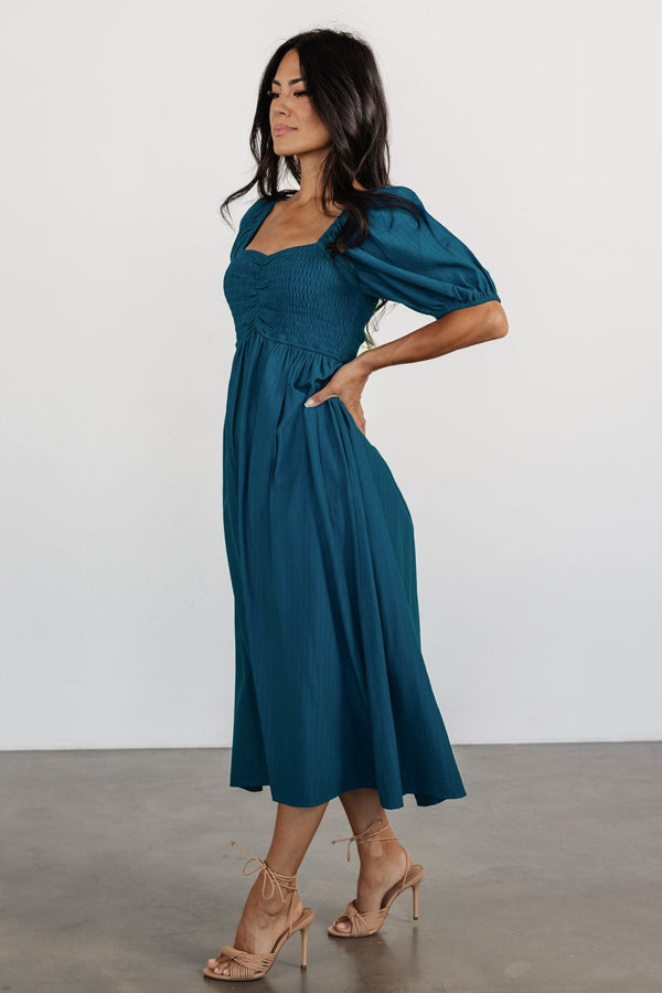 Stefania Midi Dress | Mediterranean Blue