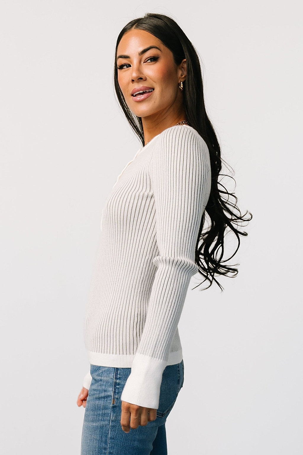 Stevie Ribbed Sweater | Gray