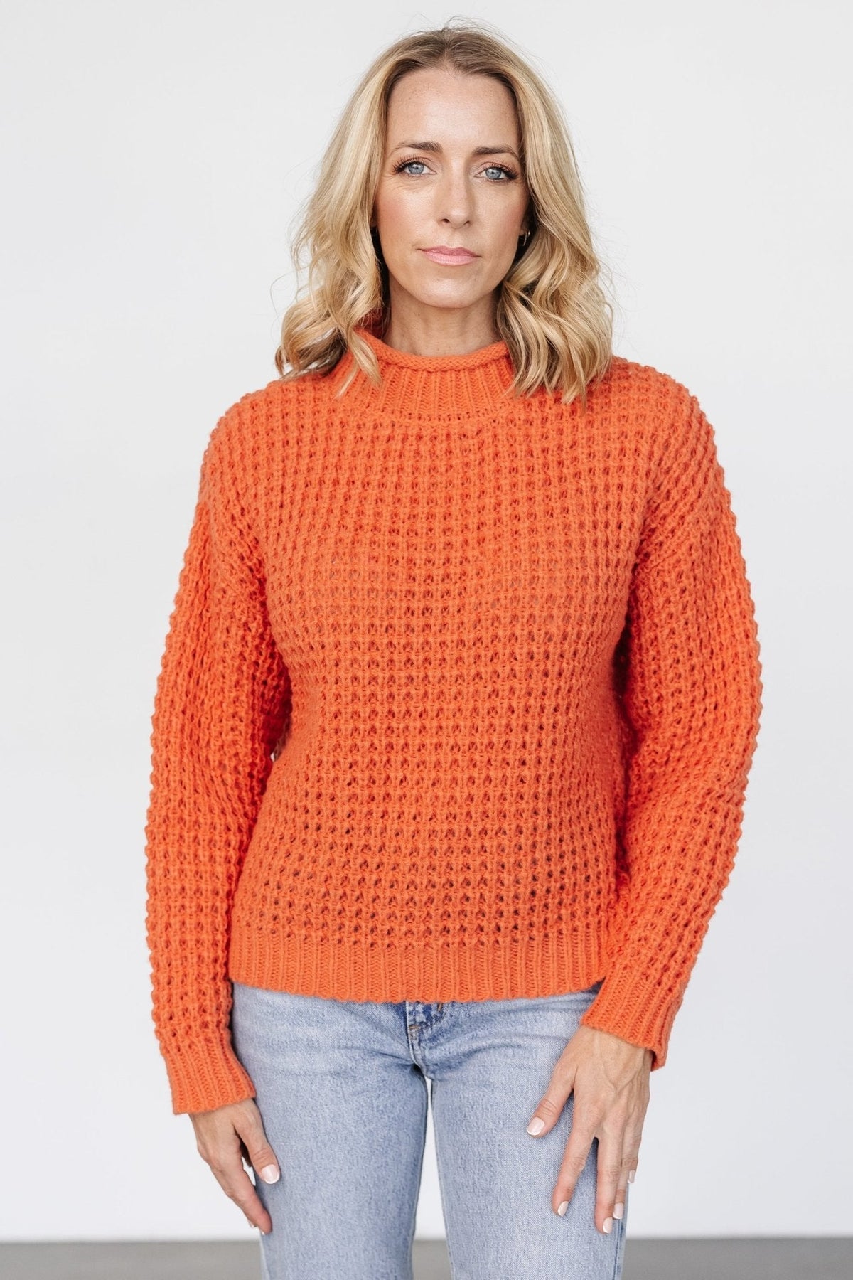 Syracuse Chunky Knit Sweater | Orange Main image