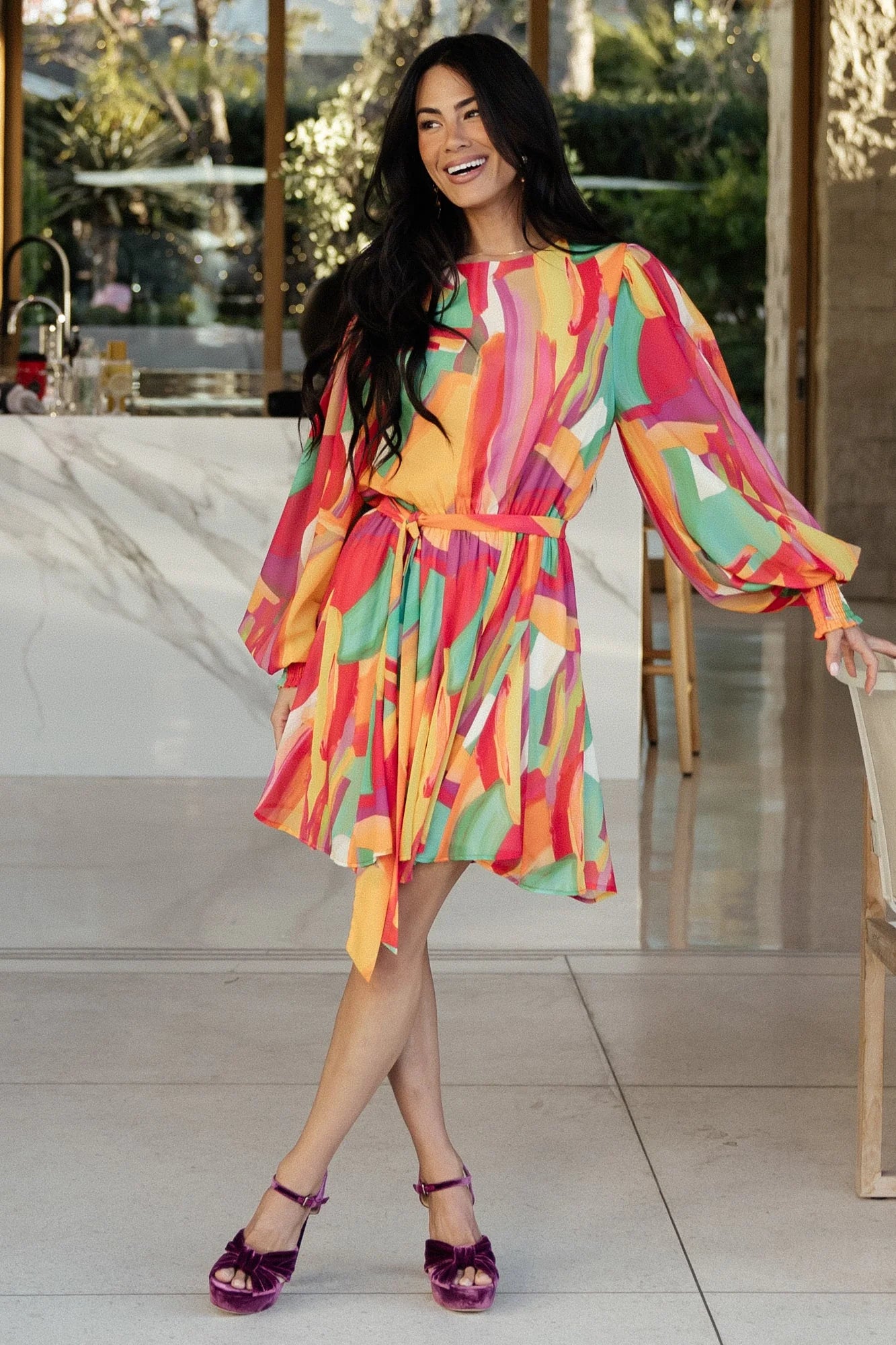 Tavana Short Dress | Multi Print Secondary image