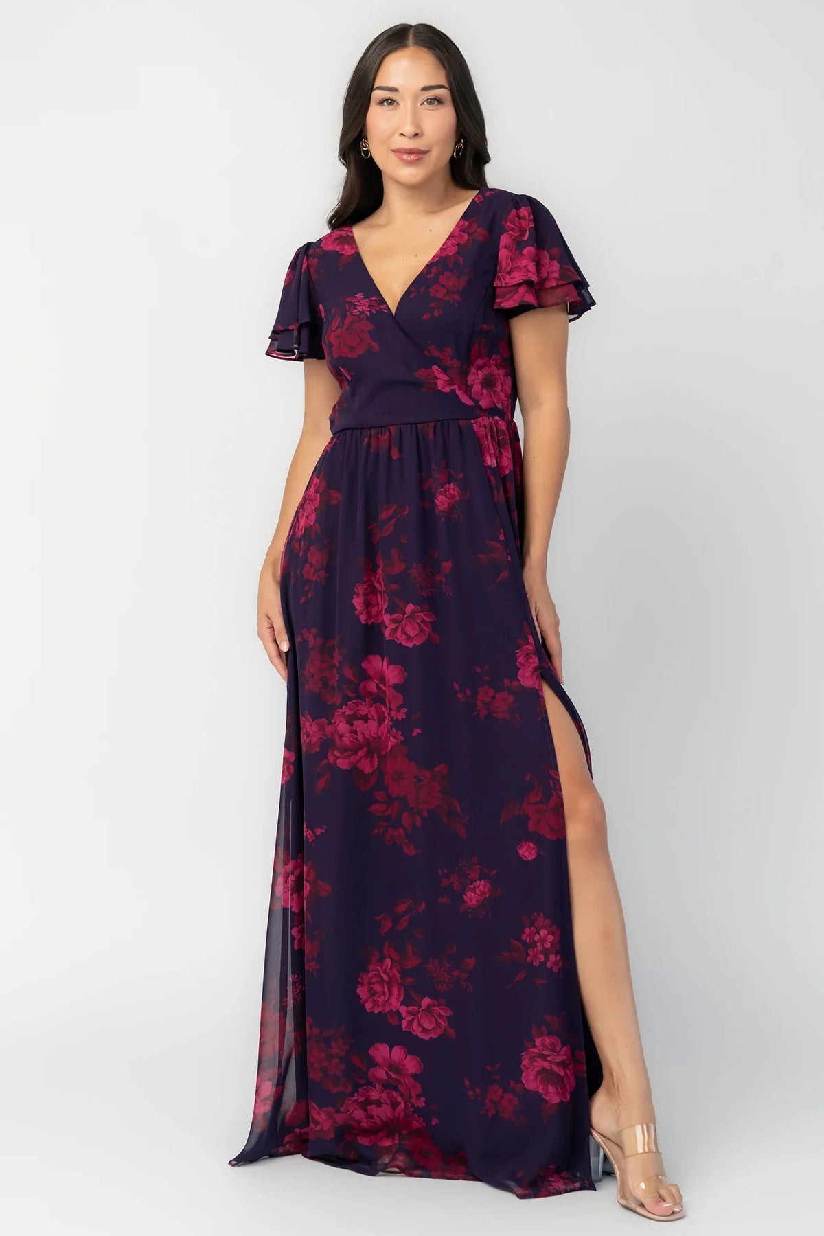 Theodora Maxi Dress | Indigo + Berry Main image