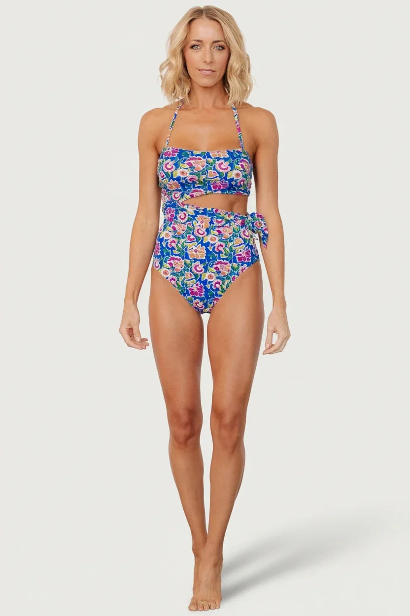 Trieste One Piece | Blue + Multi Floral Main image