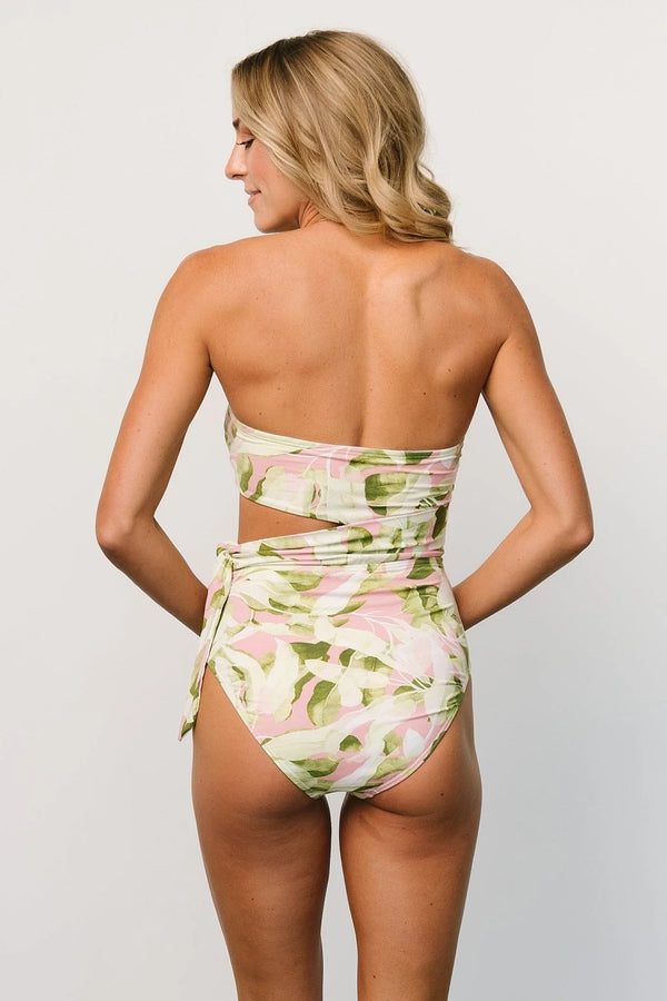 Trieste One Piece | Green + Pink