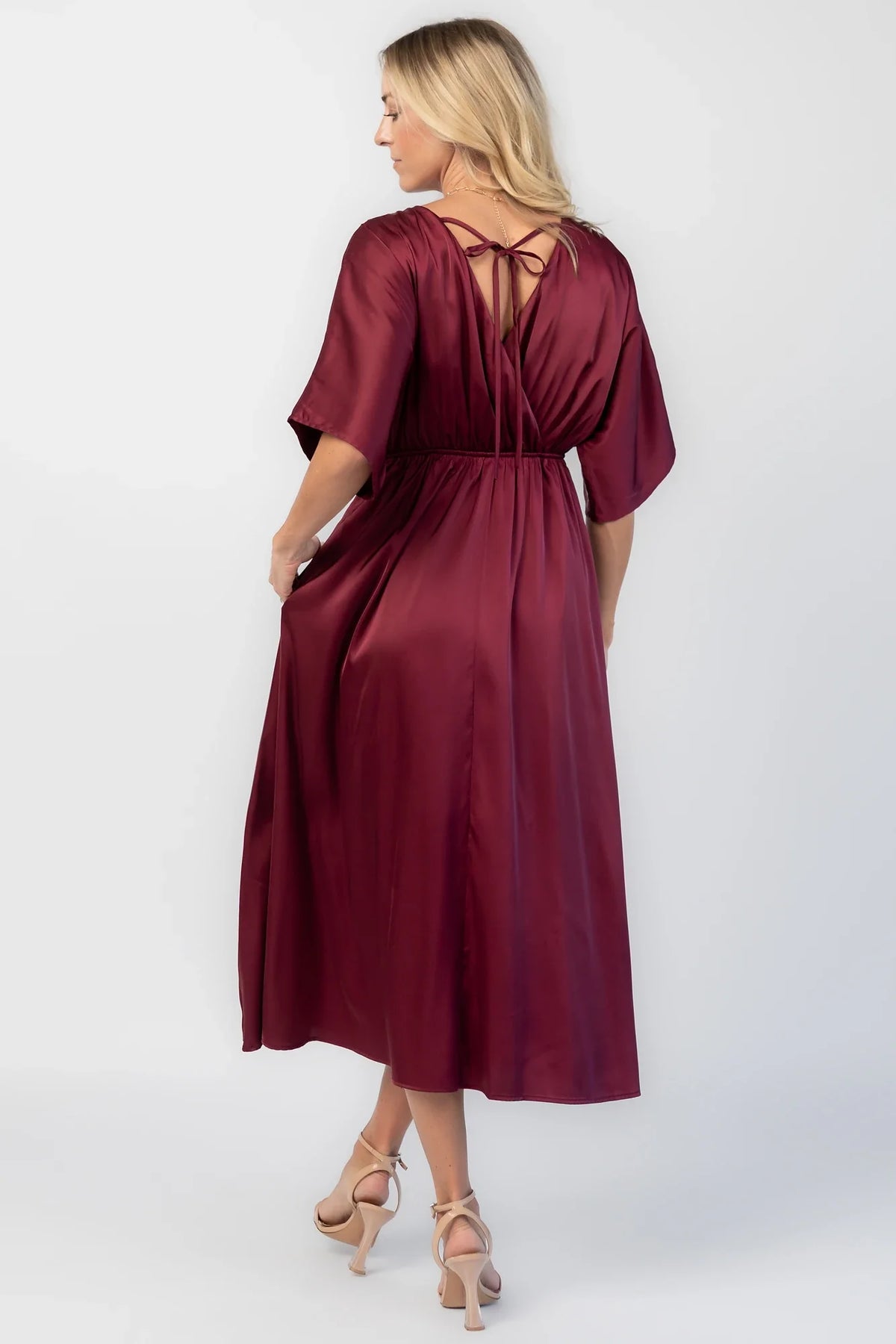 Veda Midi Dress | Burgundy