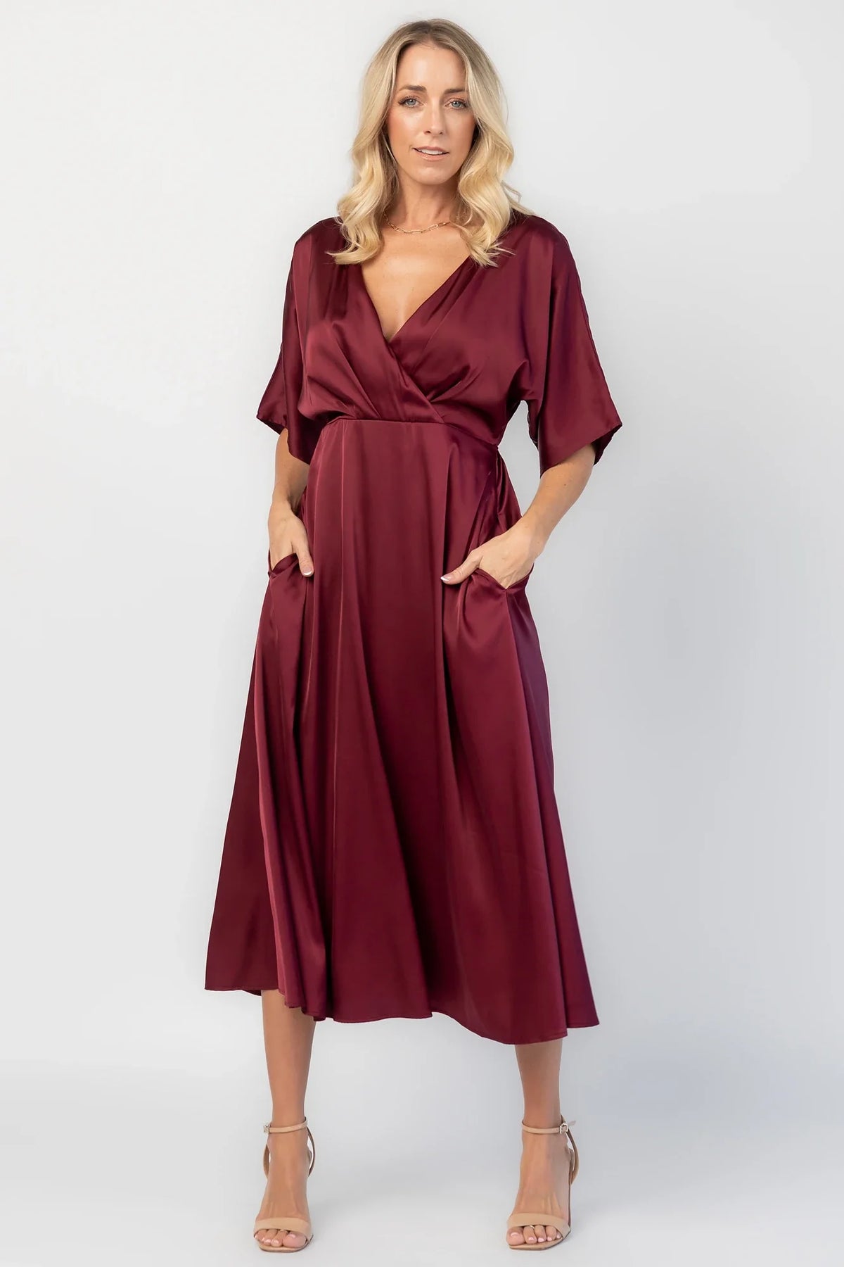 Veda Midi Dress | Burgundy