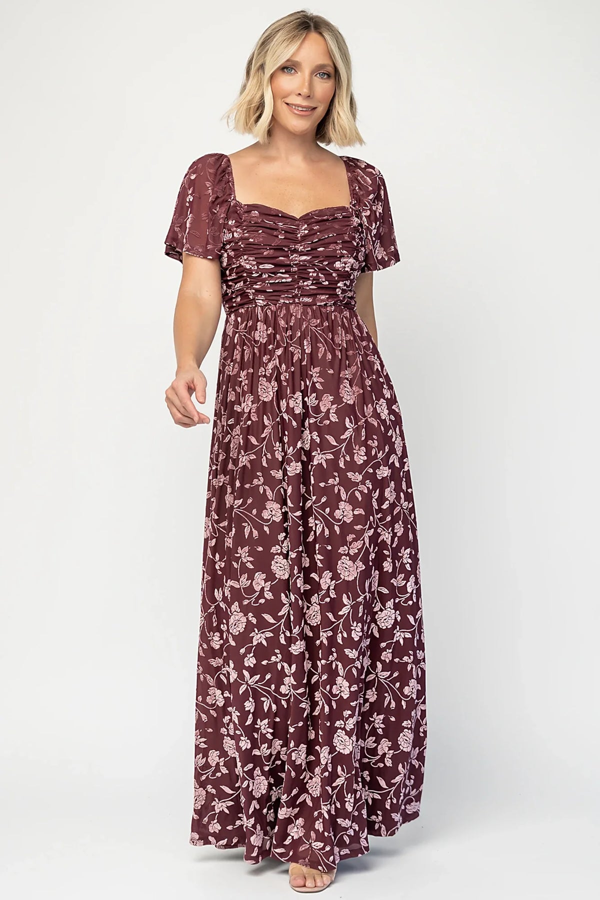 Veloura Maxi Dress | Mulberry Floral Main image