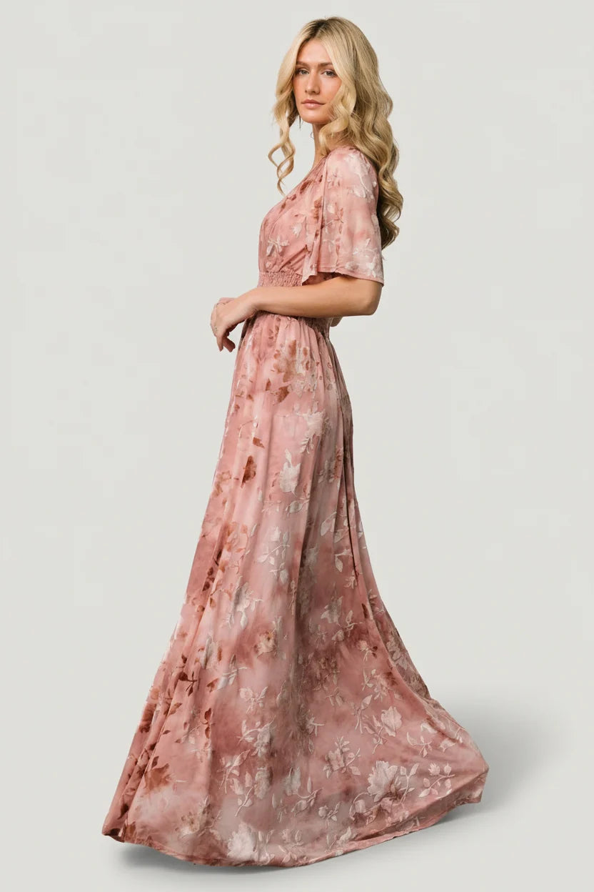 Veronica Velvet Maxi Dress | Blush Secondary image