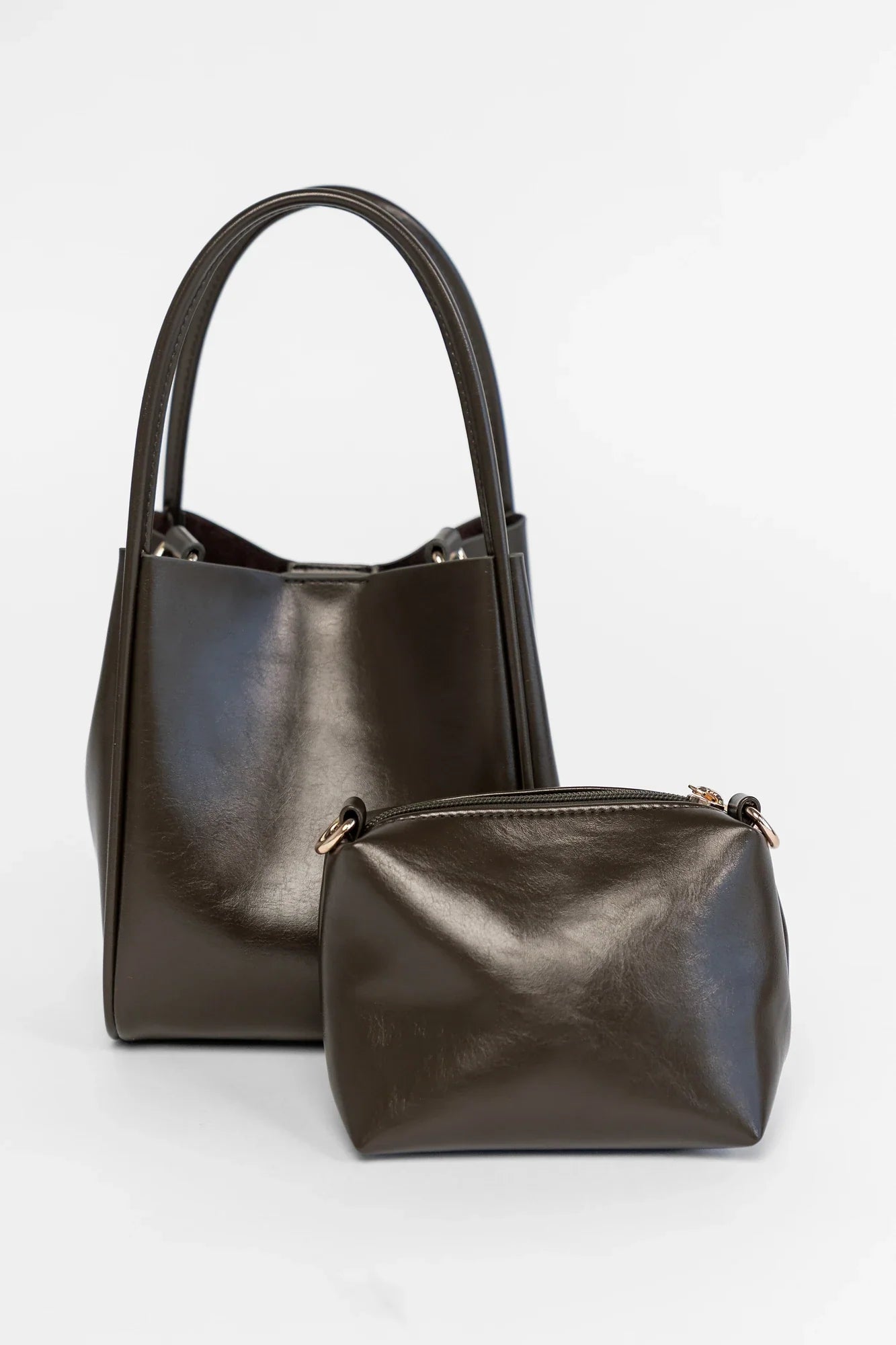 Vivaldi Mini Tote Bag | Olive Charcoal Secondary image