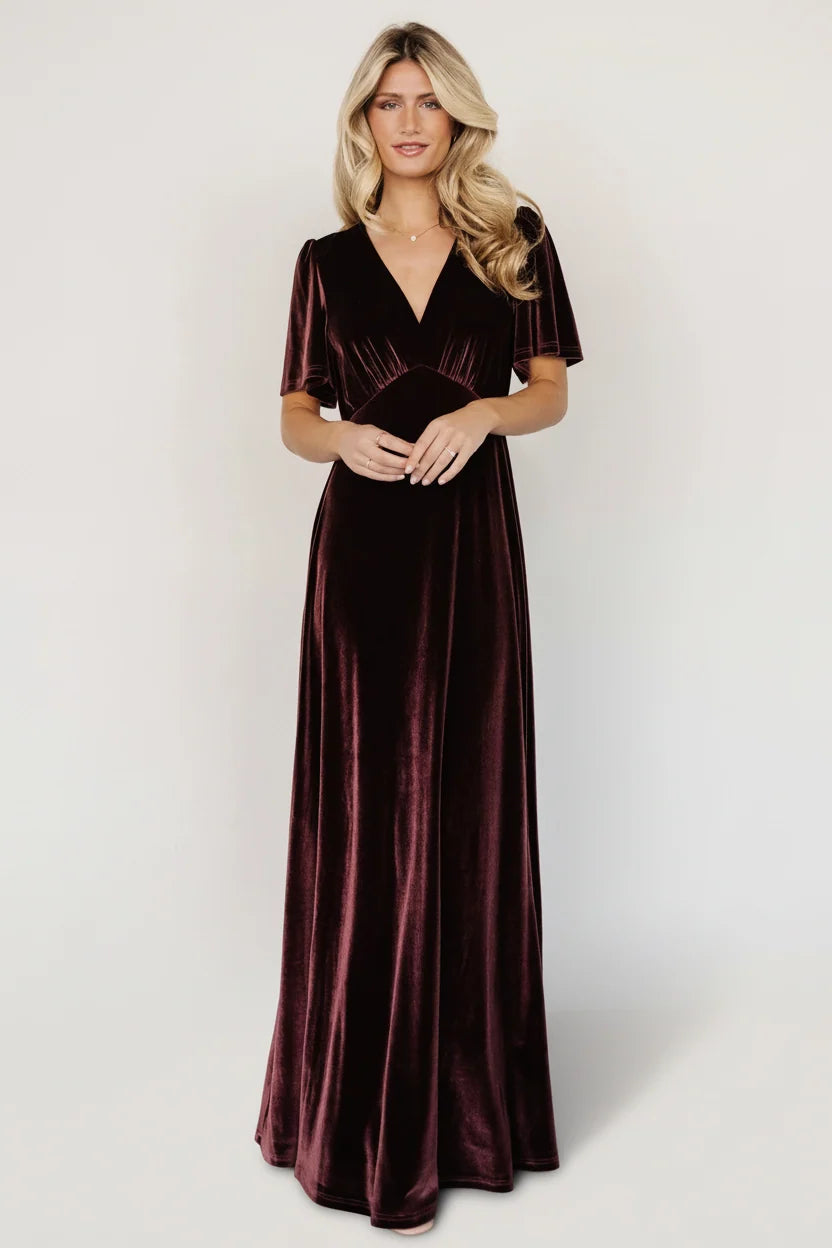 Vivian Velvet Maxi Dress | Clove Main image