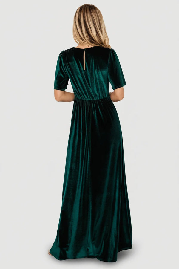 Vivian Velvet Maxi Dress | Emerald