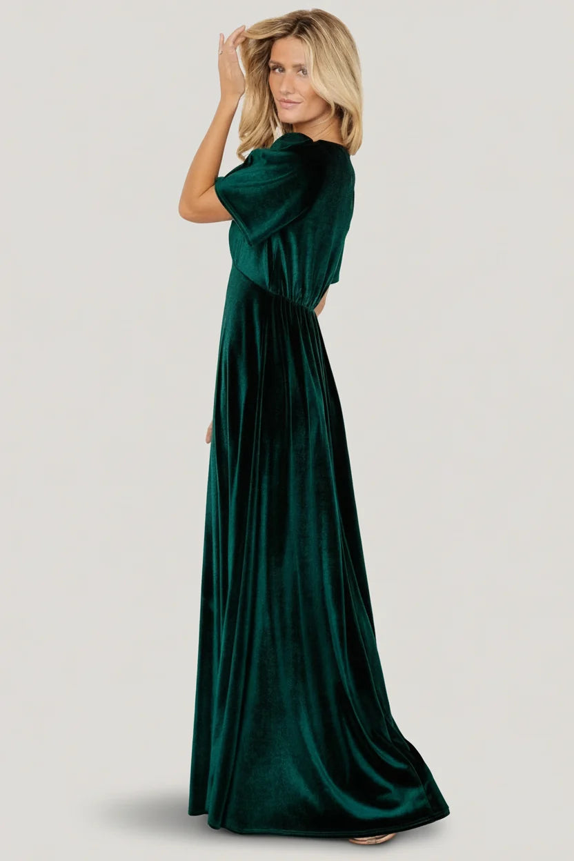 Vivian Velvet Maxi Dress | Emerald
