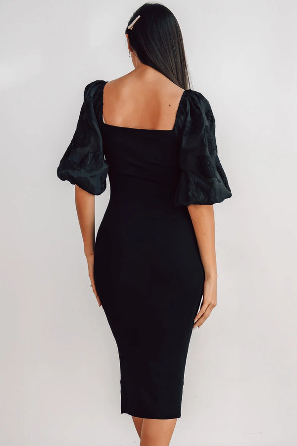 Weyland Bodycon Midi Dress | Black