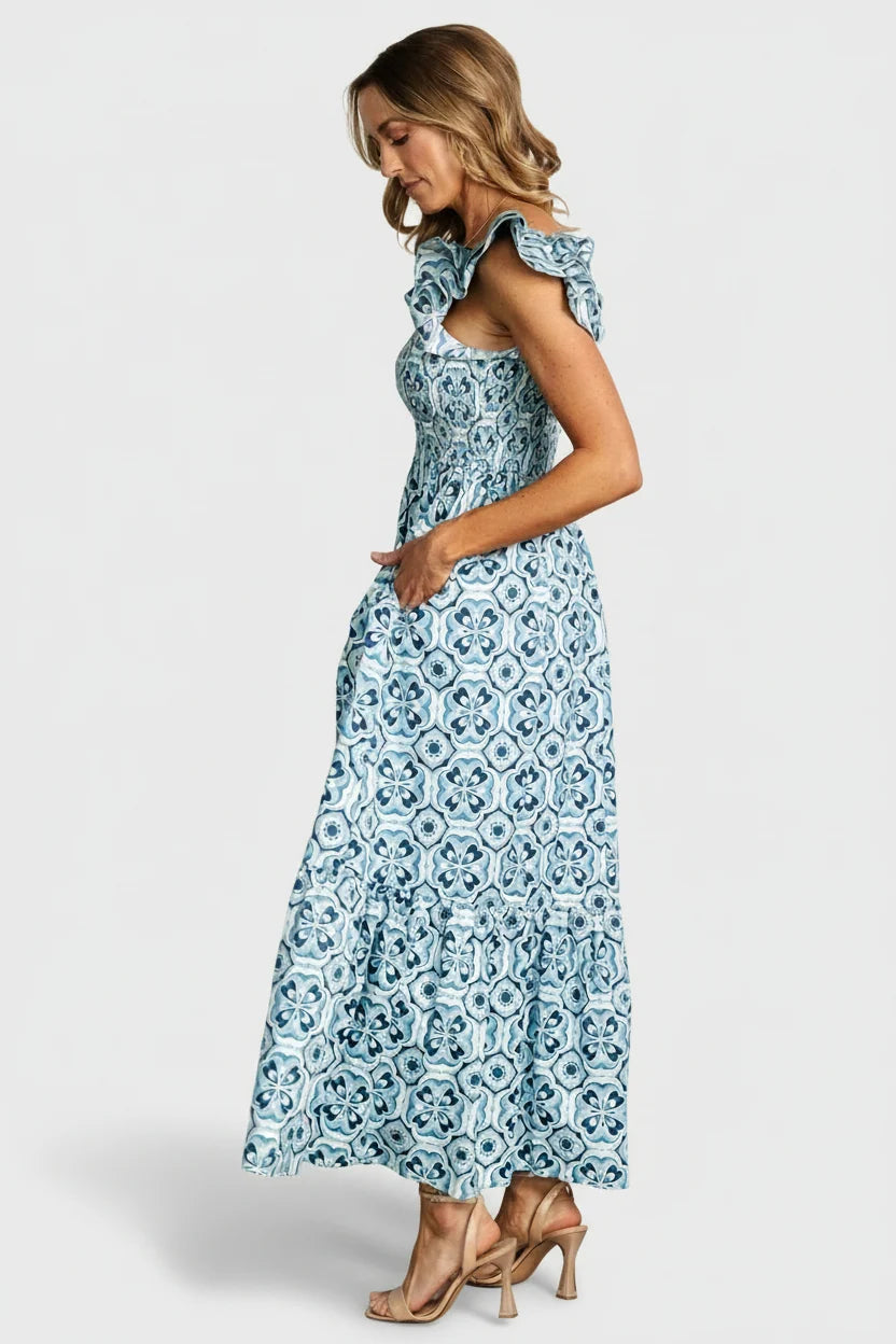 Zoey Smocked Maxi Dress | Blue Print Secondary image