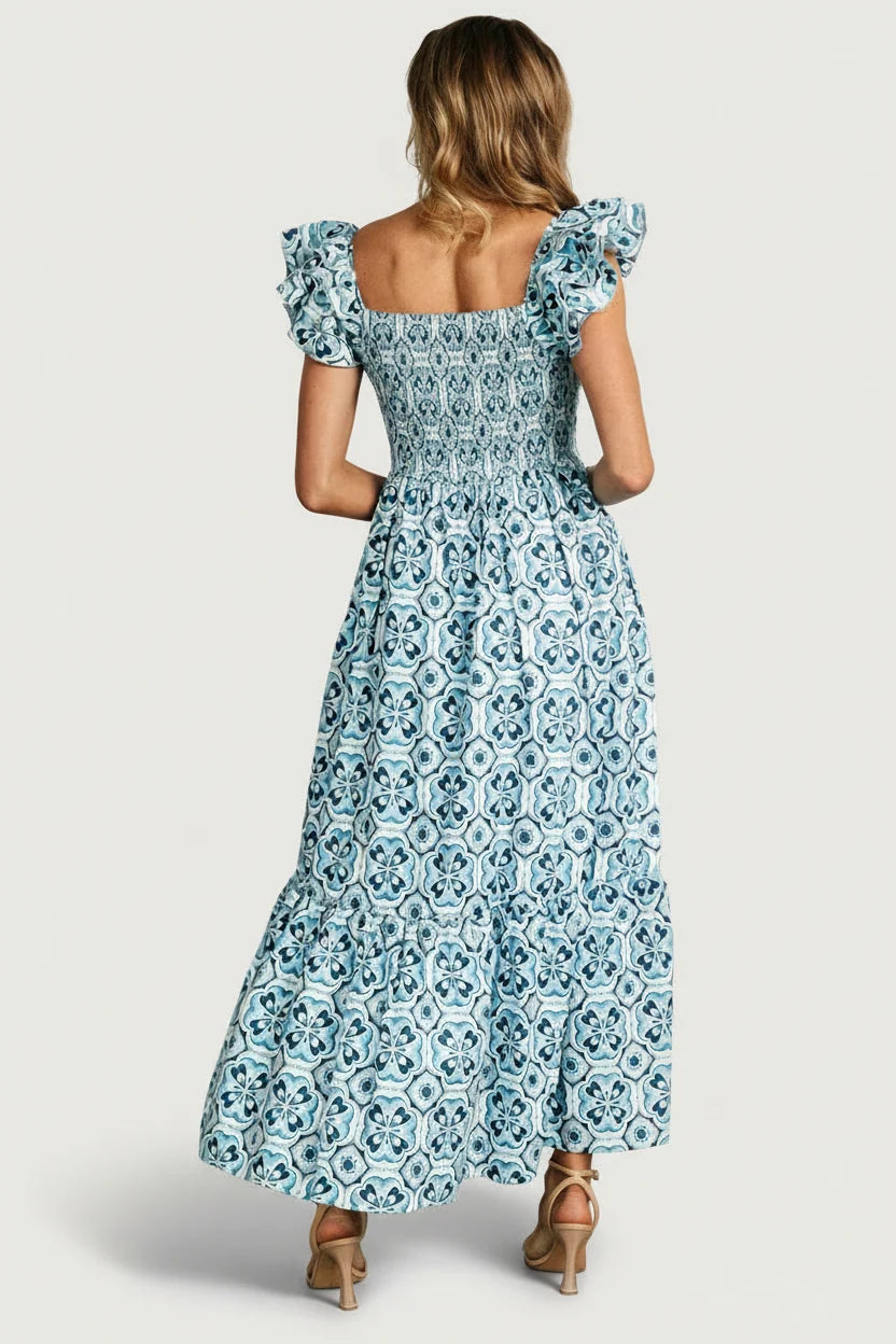 Zoey Smocked Maxi Dress | Blue Print