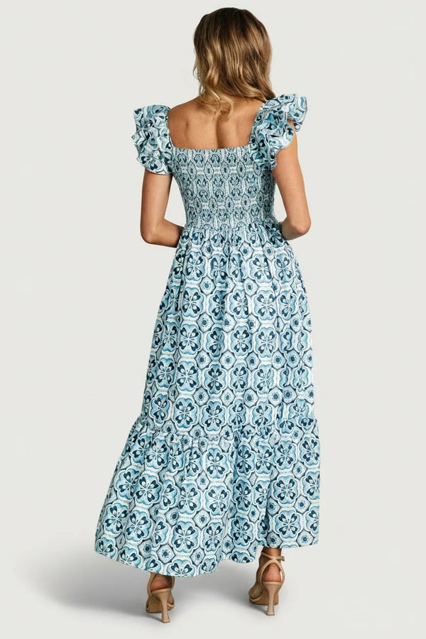 Zoey Smocked Maxi Dress | Blue Print